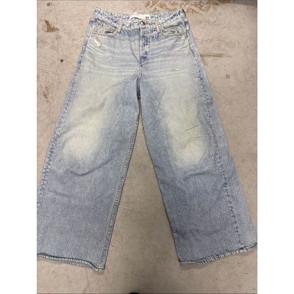 Rag & Bone Wide Leg Light Wash Jeans - Light Blue Super Soft Pant Size 27